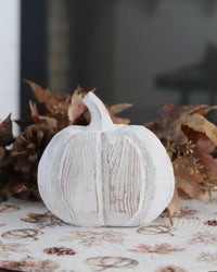 Distressed White Pumpkin
