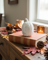 Distressed White Pumpkin