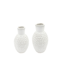 White Divot Vase