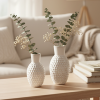 White Divot Vase