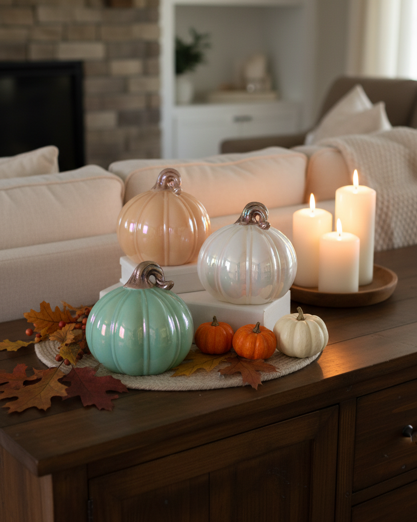 Dolomite Iridescent Pumpkin