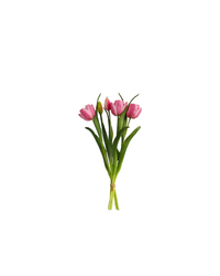 Double Late Tulip Bundle Pink Real Touch 16.5"