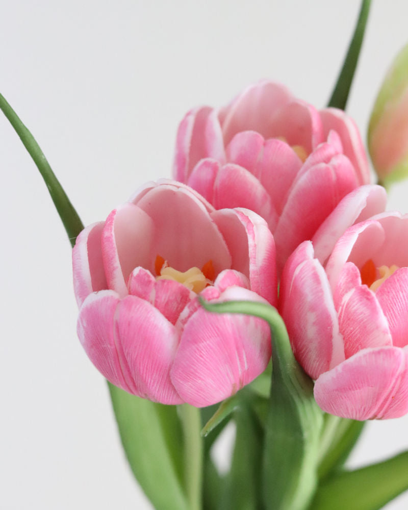 Double Late Tulip Bundle Pink Real Touch 16.5"