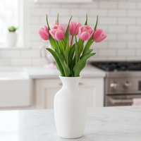 Double Late Tulip Bundle Pink Real Touch 16.5"