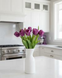 Double Late Tulip Bundle Light Plum Real Touch 16.5"