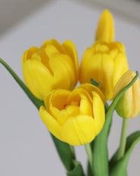 Double Late Tulip Bundle Yellow Real Touch 16.5"