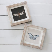 Reversible Dragonfly and Butterfly Wood Sign