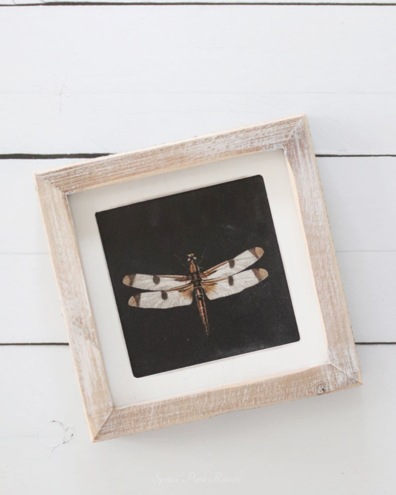 Reversible Dragonfly and Butterfly Wood Sign