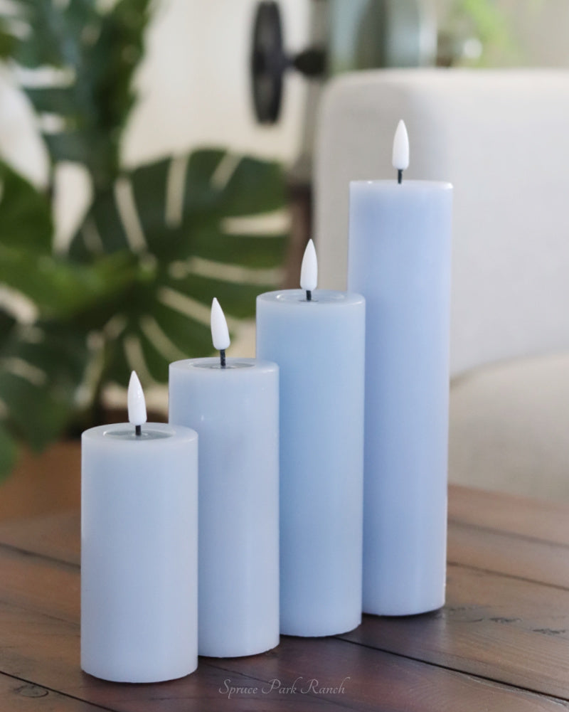 Deluxe Home Dust Blue LED Candles