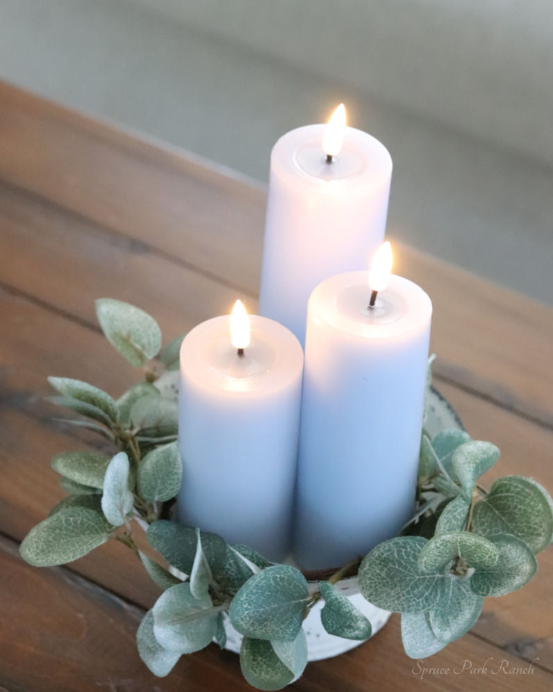 Deluxe Home Dust Blue LED Candles