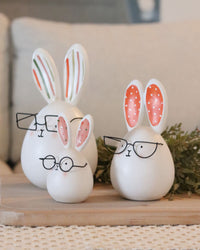 Egg Bunny With Glasses
