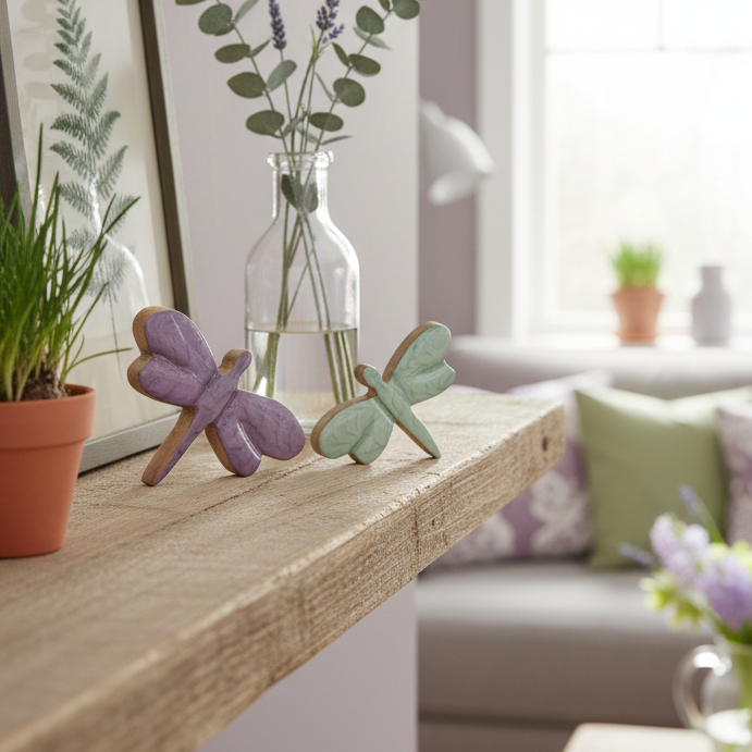 Enamel Dragonfly Shelf Sitter