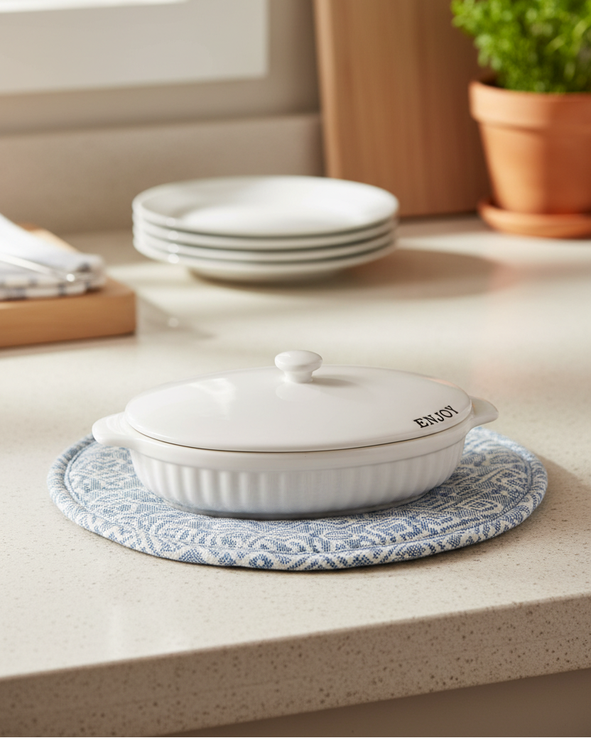 Stoneware Oval Casserole