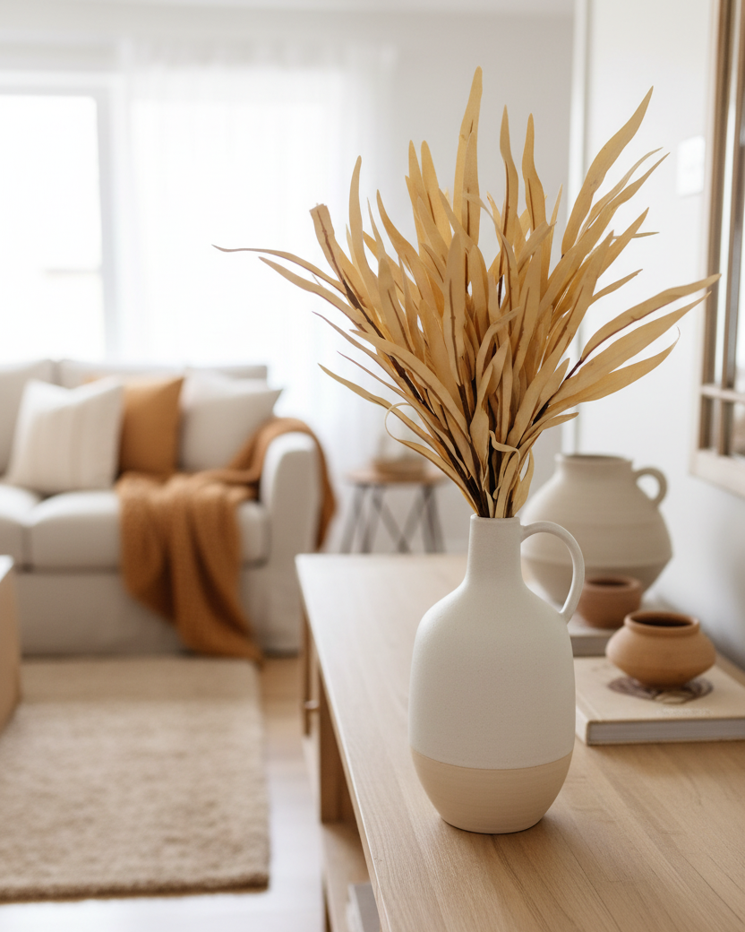 Cream Eva Grass Bush 24"
