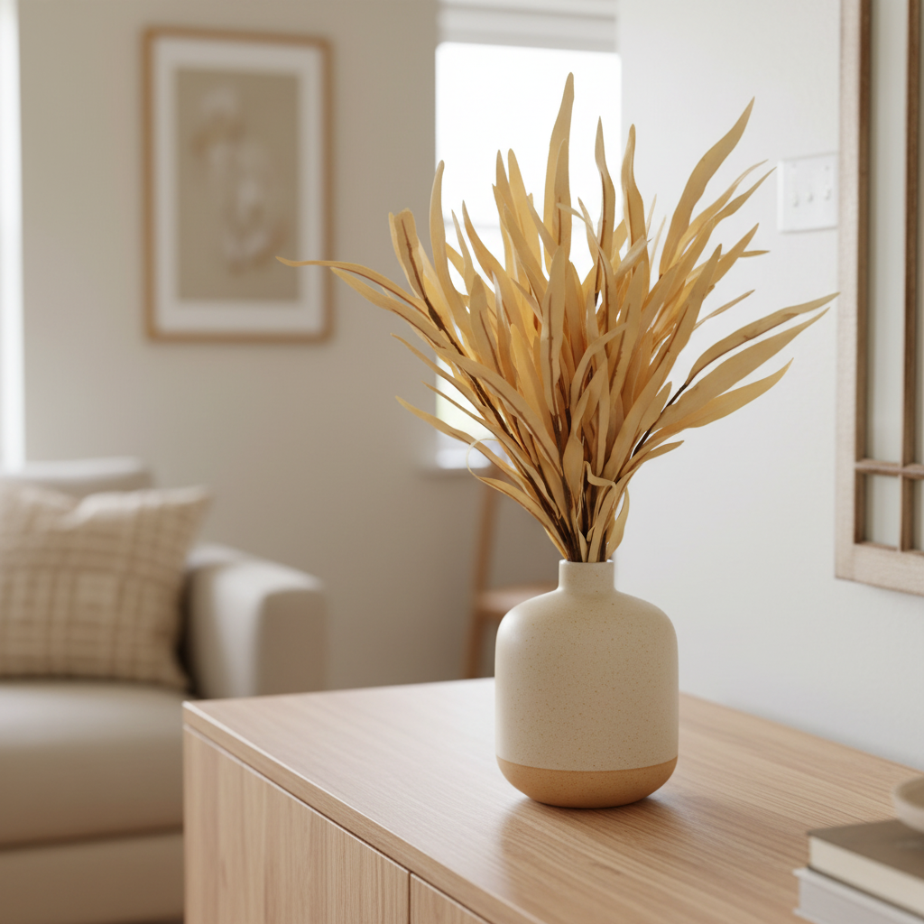 Cream Eva Grass Bush 24"