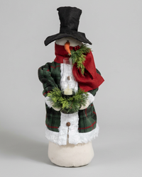 Extra Tall Snowman With Light Up Lantern 29"