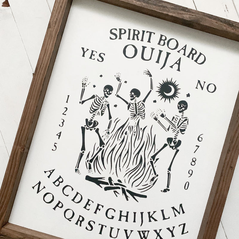 Spirit Board Ouija Wood Sign
