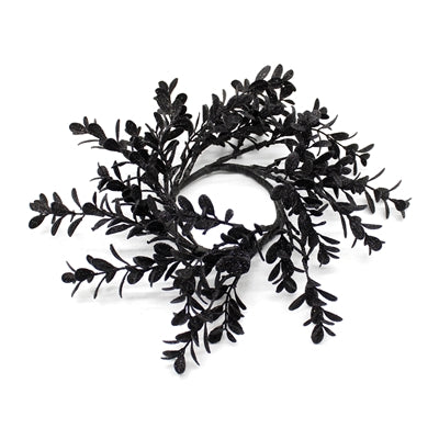 Black Glitter Candle Ring