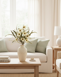 Cream Pansy Pick 19"L