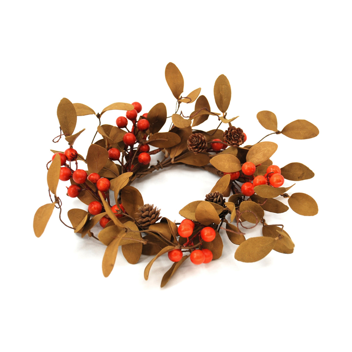 Orange Berry and Green Leaf Greenery Collection