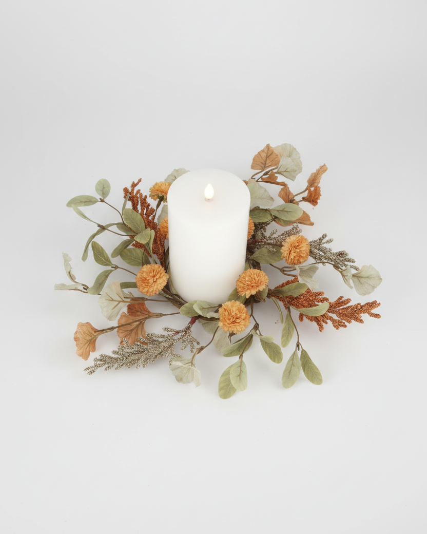 Orange Pom Pom Greenery Collection