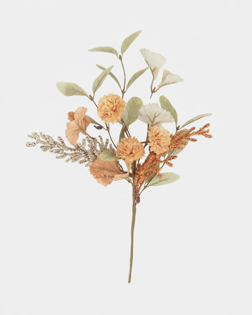 Orange Pom Pom Greenery Collection