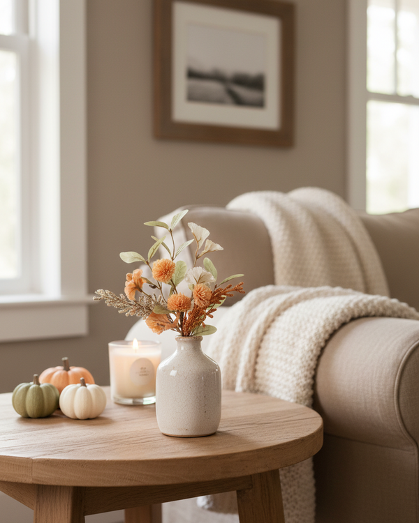 Orange Pom Pom Greenery Collection