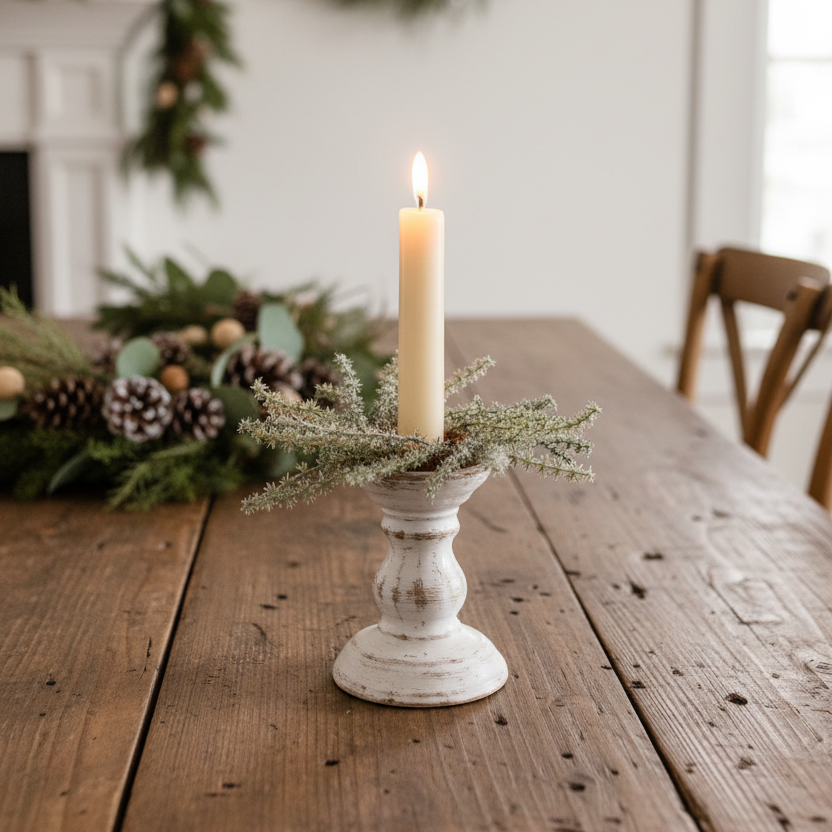 Russian Thistle Taper Candle Ring 6"