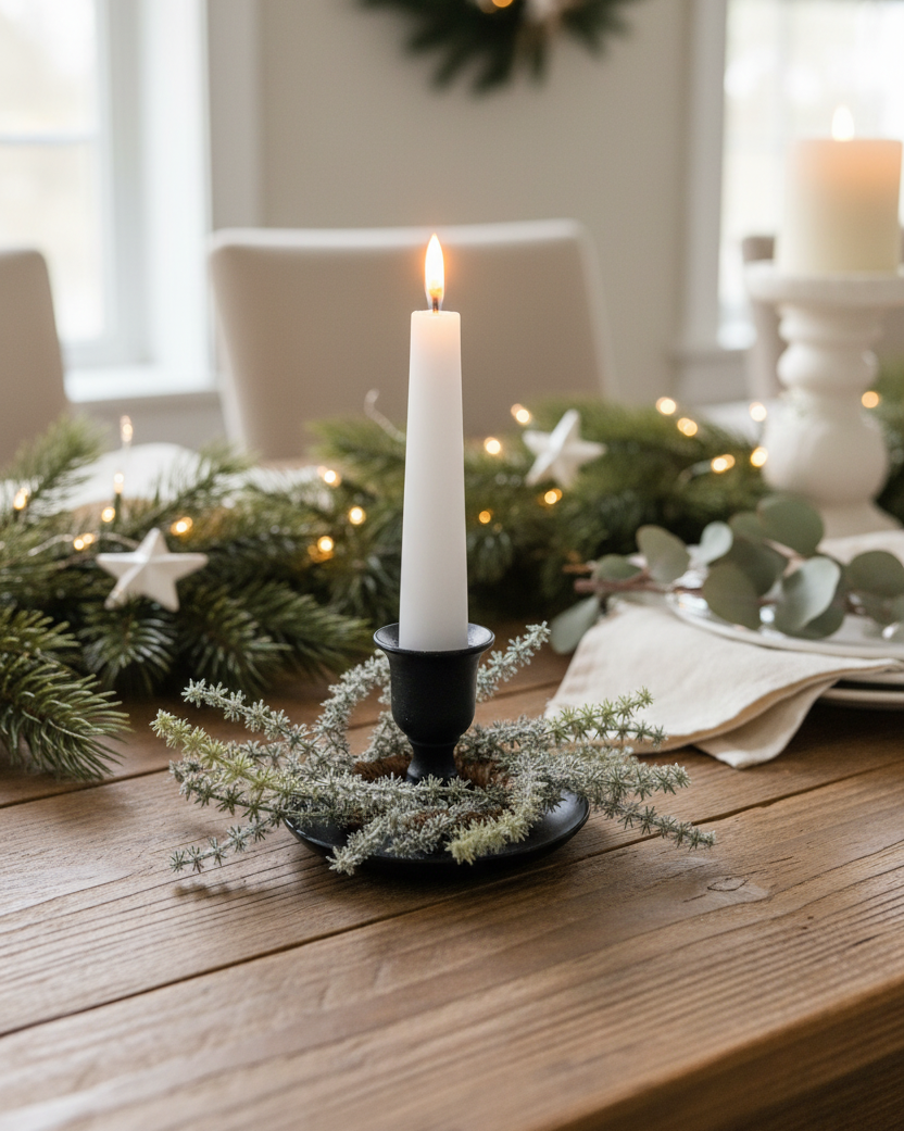 Russian Thistle Taper Candle Ring 6"