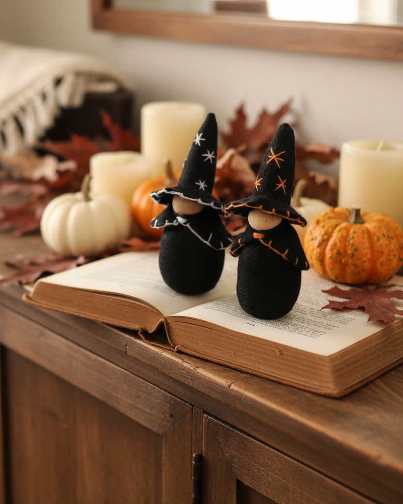 Little Black Fabric Witch