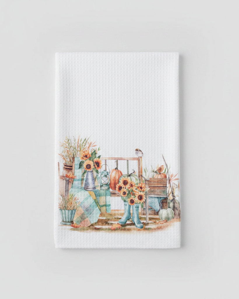 Pumpkin Patch Tea Towel - Farmhouse Porch