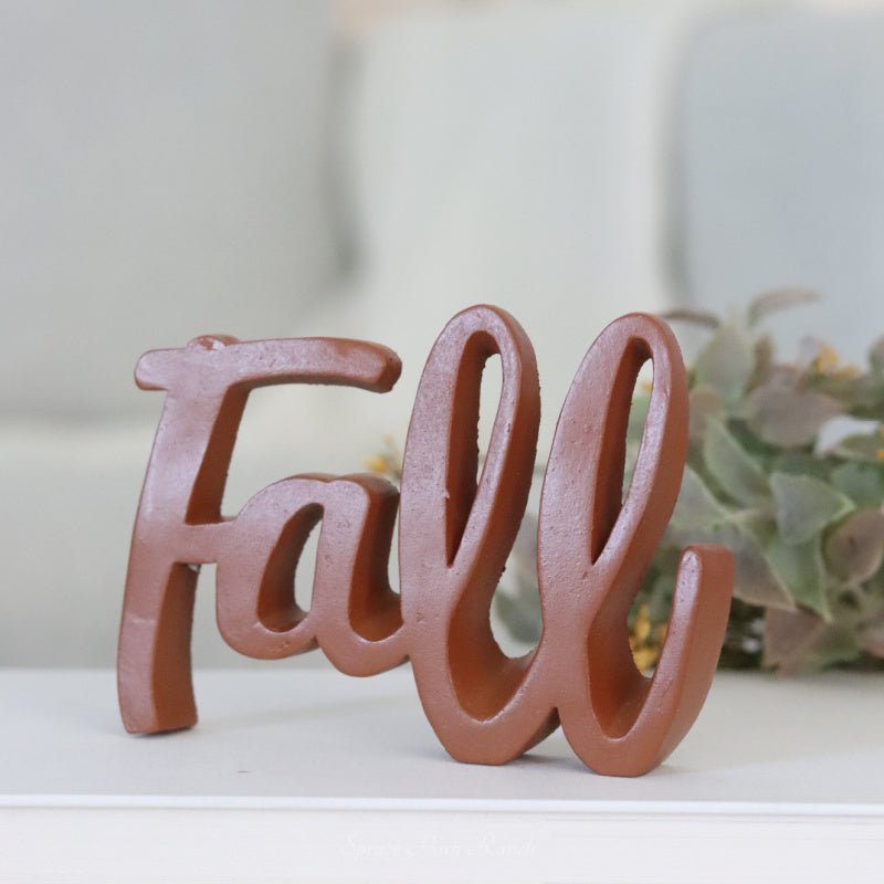 Fall Script Word Decor