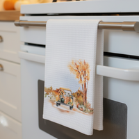 Pumpkin Patch Tea Towel - Autumn Truck