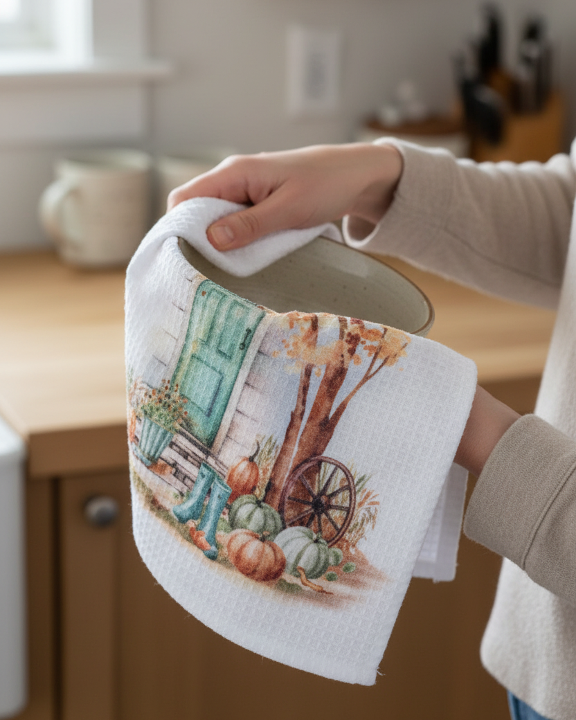 Pumpkin Patch Tea Towel - Farmhouse Door