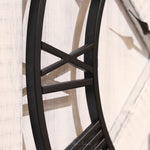 Large Farmhouse Square Clock White Over Grey
