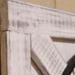 Large Farmhouse Square Clock White Over Grey