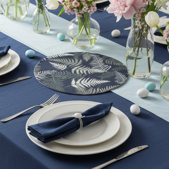 Blue Fern Botanical Textile Collection