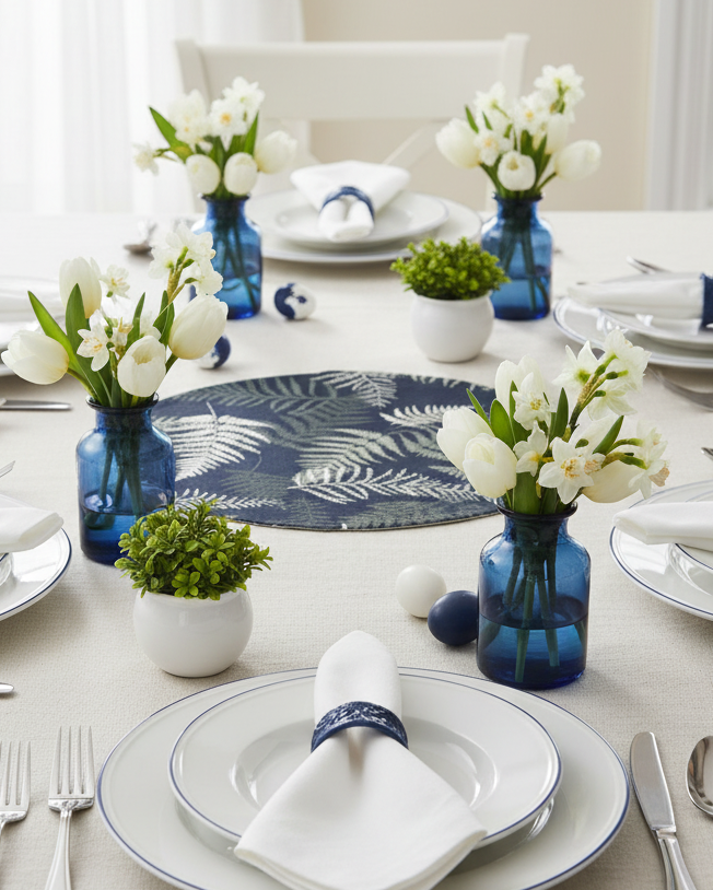 Blue Fern Botanical Textile Collection