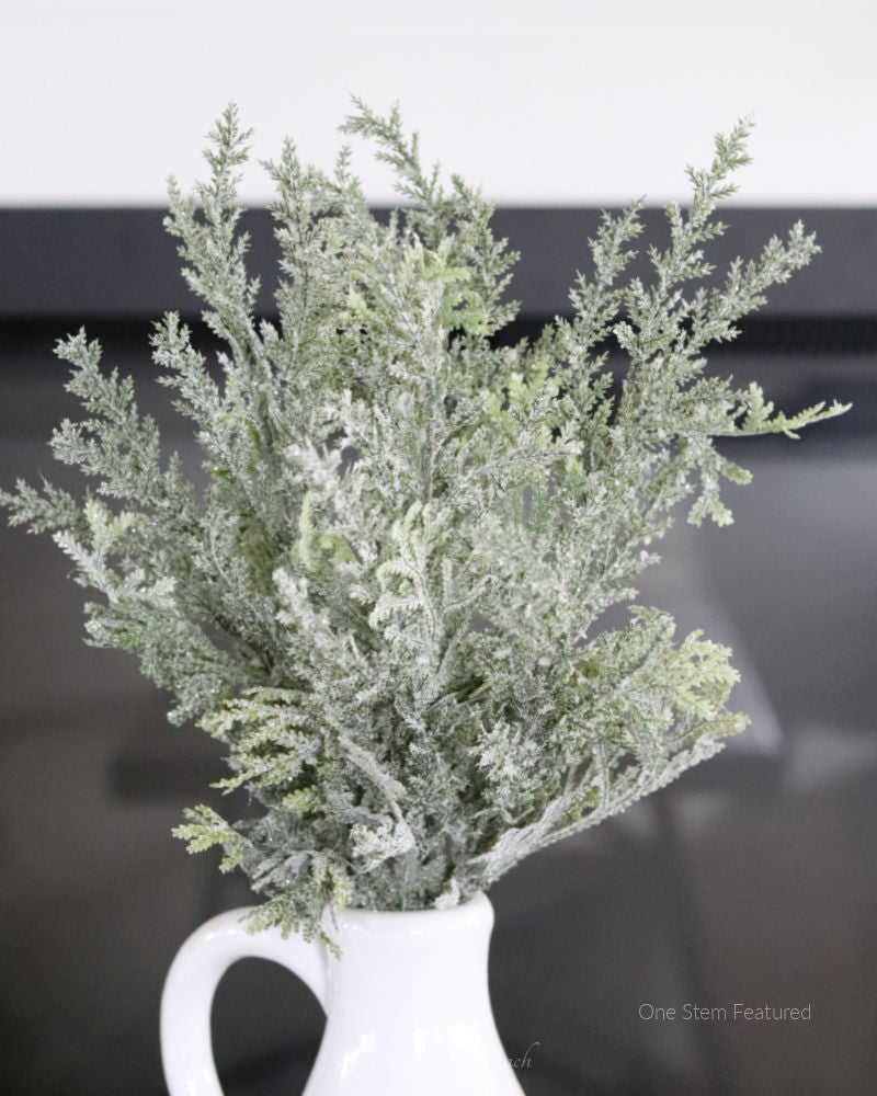 Flocked Cedar Bush 17.5"