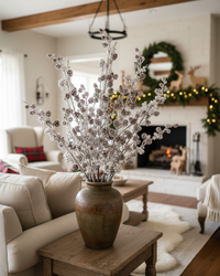 Flocked Twig and Mini Pinecone Stem 31.5"