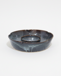 Flower Chip'N Dip Bowl Midnight Blue