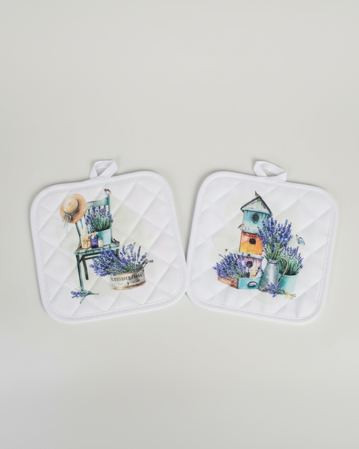 French Lavender Pot Holders Set of 2