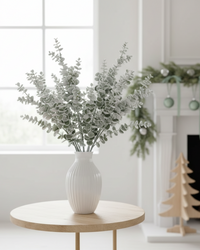 Snowy Frosted Eucalyptus Stem 31"