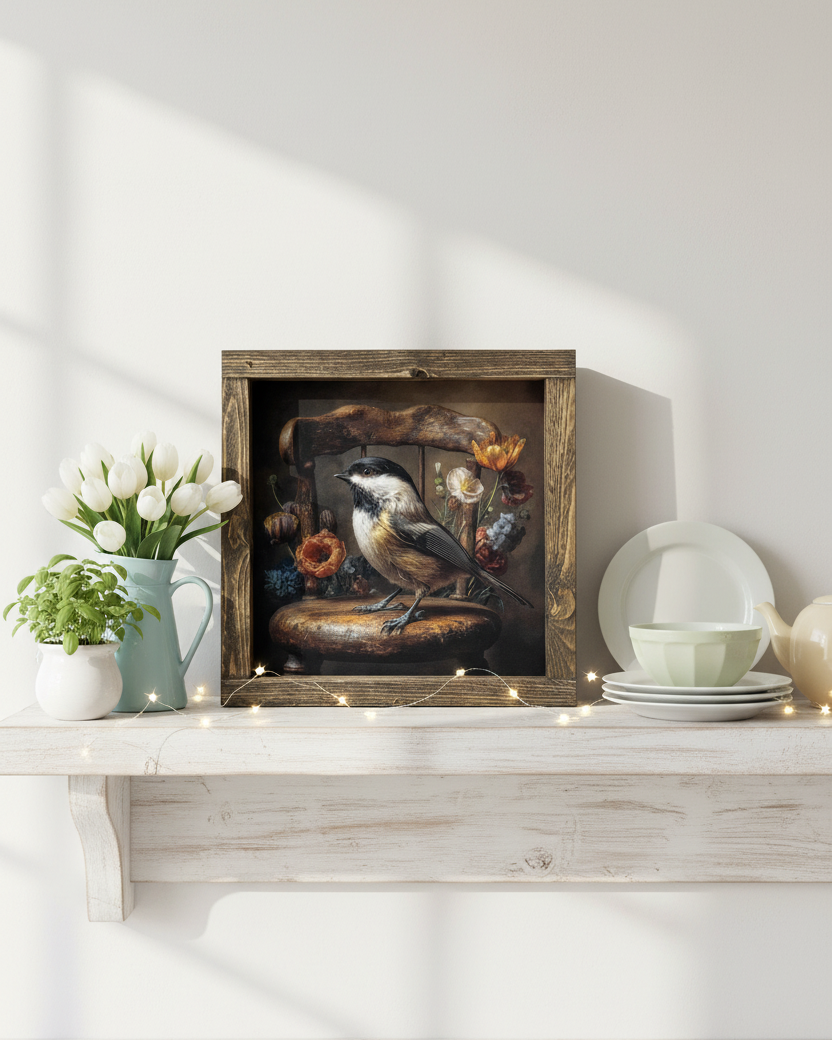 Feathered Pause Canvas Print