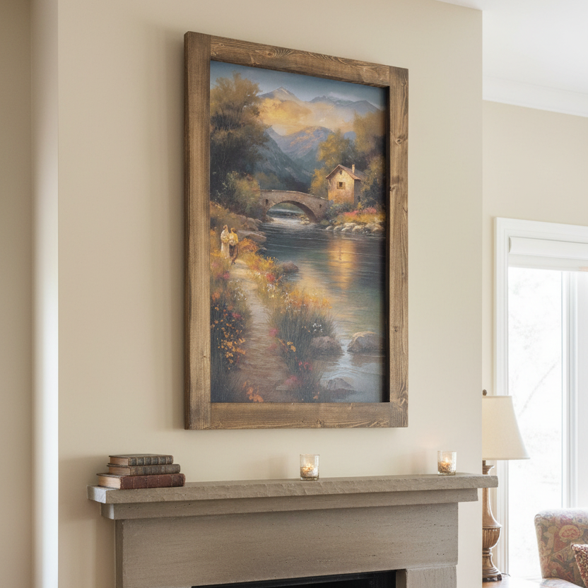 Riverbend Stroll Canvas Print Exclusive