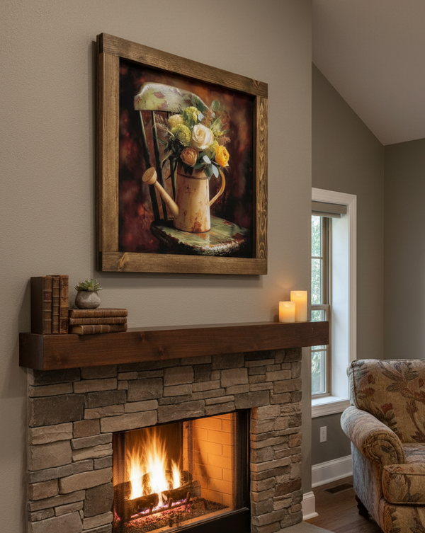 Chair Blooms Canvas Print