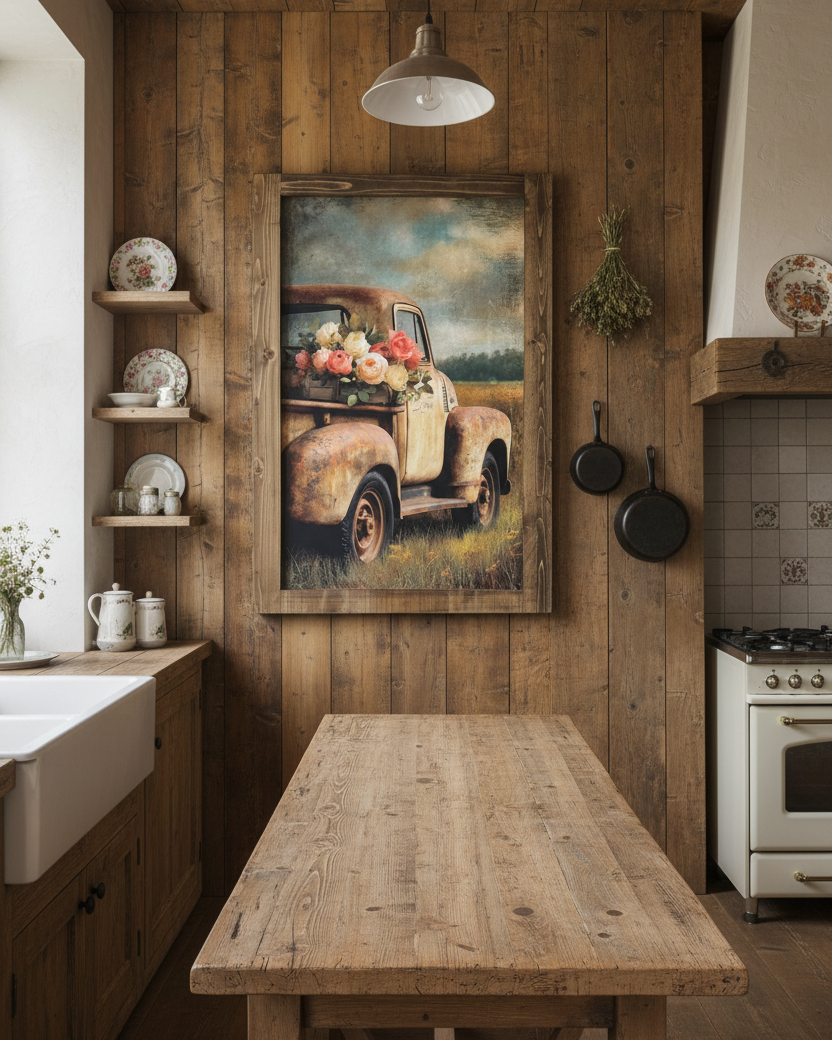 Rusted and Rosey Canvas Print