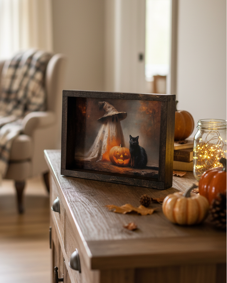 Pumpkin Glow Friends Canvas Print Exclusive