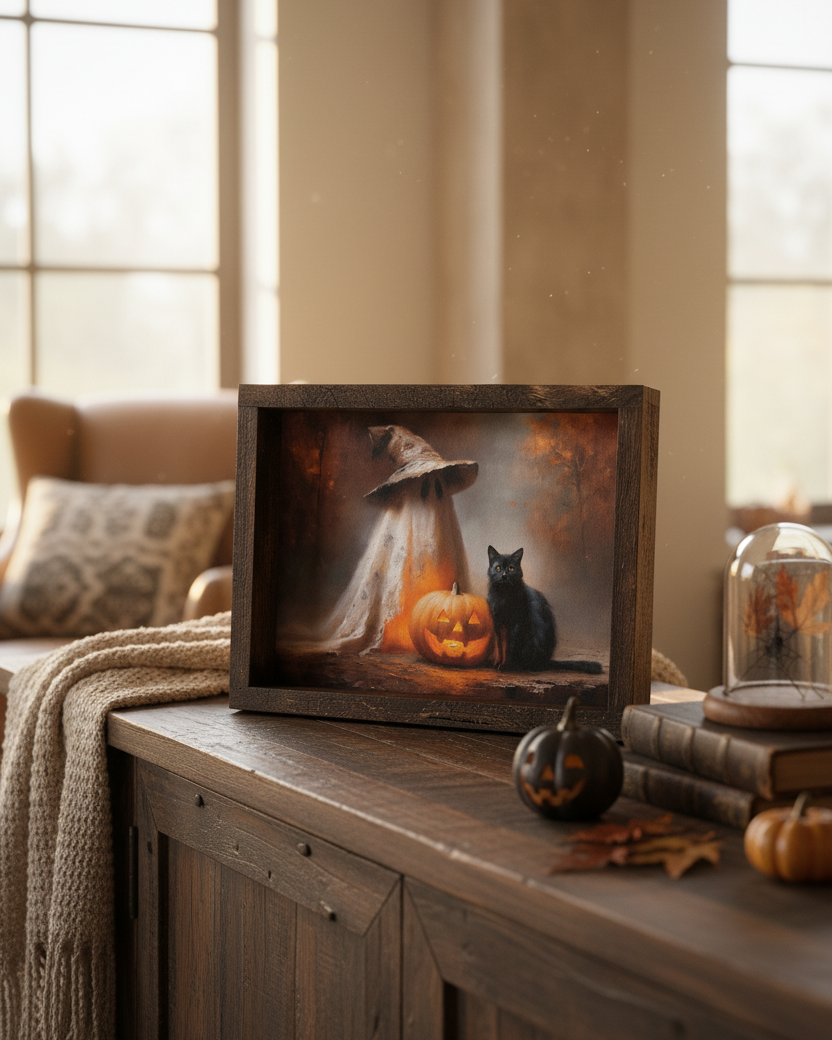Pumpkin Glow Friends Canvas Print Exclusive