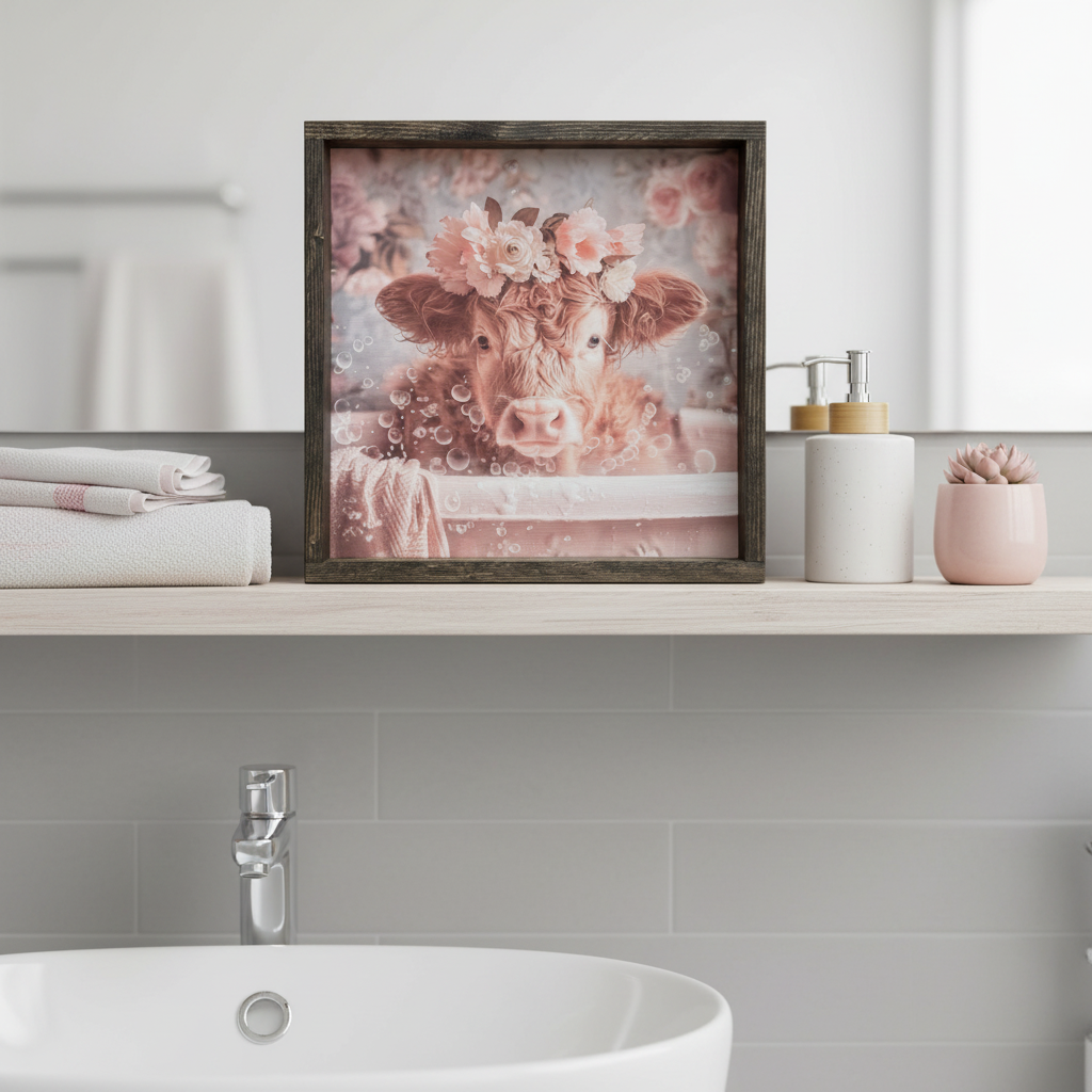 Bathing Beauty in Bubble Bath Canvas Print